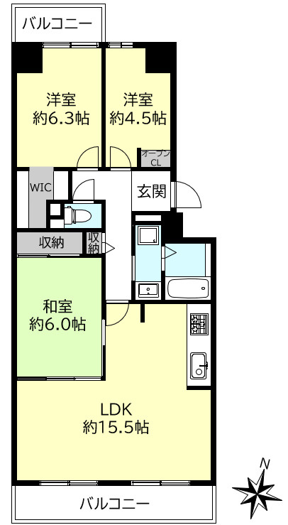 西神中央ウェステージ壱番館の間取り
