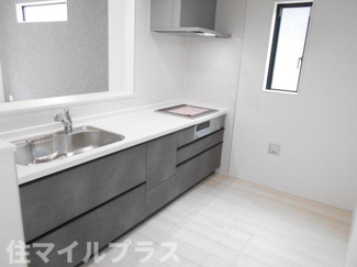 【キッチン】 | 郡山市安積4丁目新築一戸建て２棟 | きれいなキッチンです