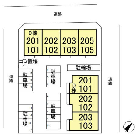 クリアシーズンズ　Ｃの区画図