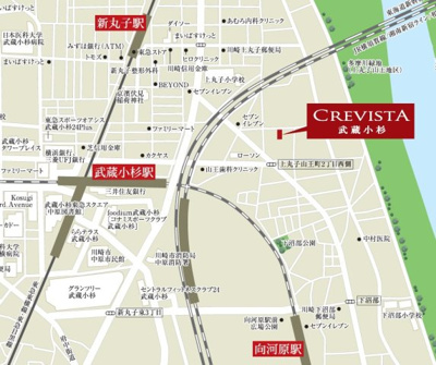 【地図】 | クレヴィスタ武蔵小杉