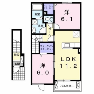 【間取り】 | グランディール枝堀Ｂ