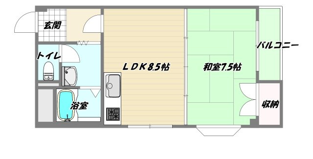 大阪市東淀川区西淡路３丁目の賃貸マンションの間取り