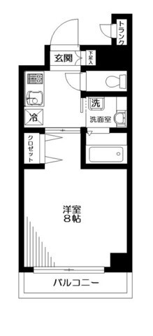 北区王子１丁目の賃貸マンションの間取り