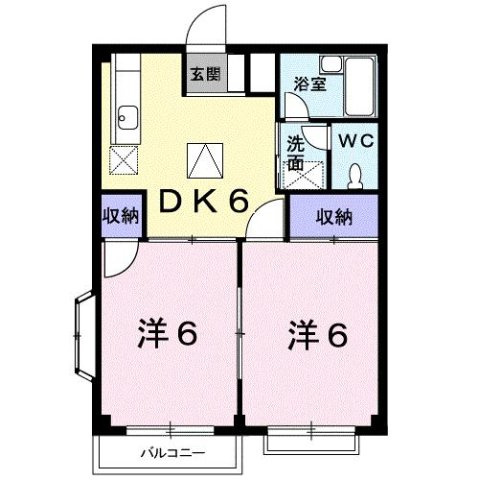 レピュートおんつかⅡの間取り