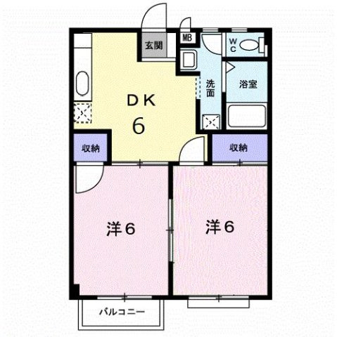 リベルテ吉田の間取り