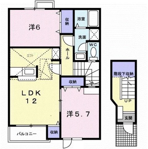 フロールパティオⅡの間取り
