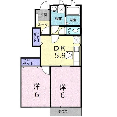 エレガンス壱番館の間取り