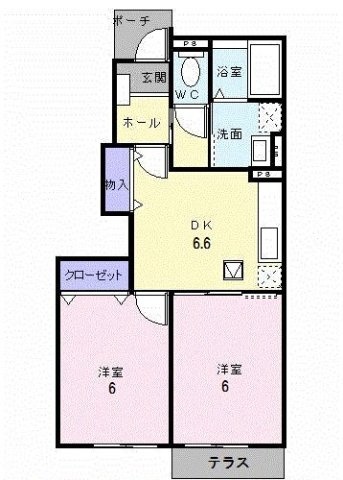 グレースなごみＢの間取り