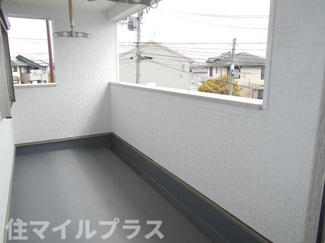 【バルコニー】 | 郡山市安積荒井2丁目新築一戸建て2棟 | 落ち着いた時間を過ごせるバルコニーです