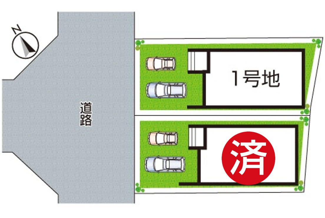 ★24(土)25(日)現地見学可能！★草津市草津町　全2邸の区画図|全2区画