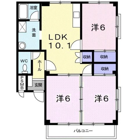 グリーンハイツ吉田の間取り