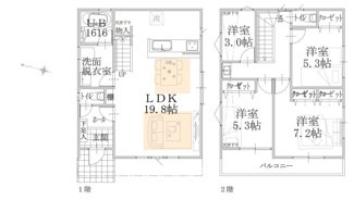 【間取り】 | 横浜市泉区白百合1丁目（踊場駅）2階建４LDK | 間取り