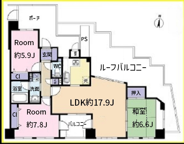 アーバンヴィレッジ須磨アクティスの間取り