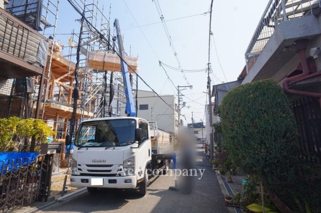 【前面道路含む現地写真】 | 東大阪市南上小阪　【1号地/全2区画】 | 【前面道路：幅員約4.37ｍ】