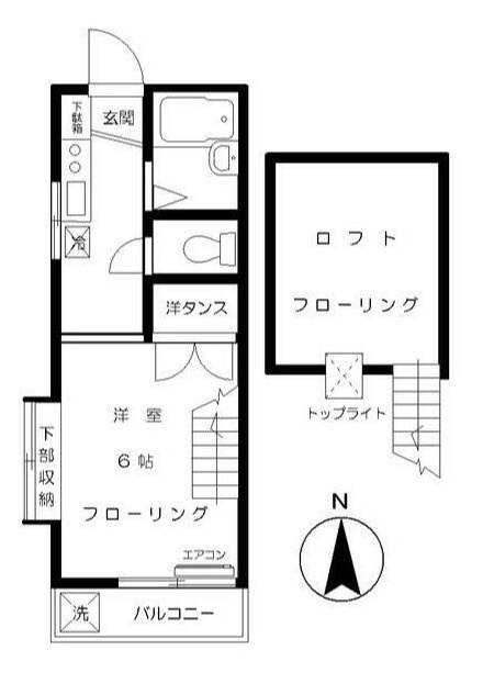 中野区南台１丁目のアパートの間取り
