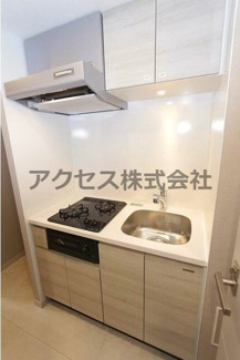 【キッチン】 | グリル付きのガス二口システムキッチン(^^♪
※同建物別室、参考写真