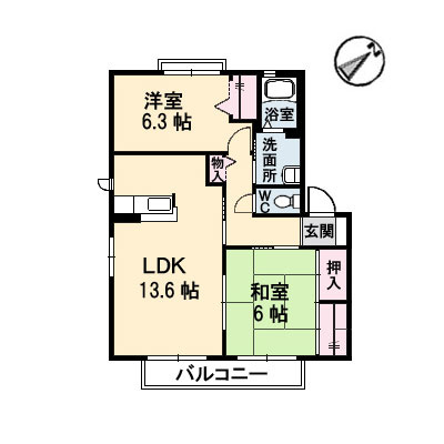 カミーリア B棟の間取り