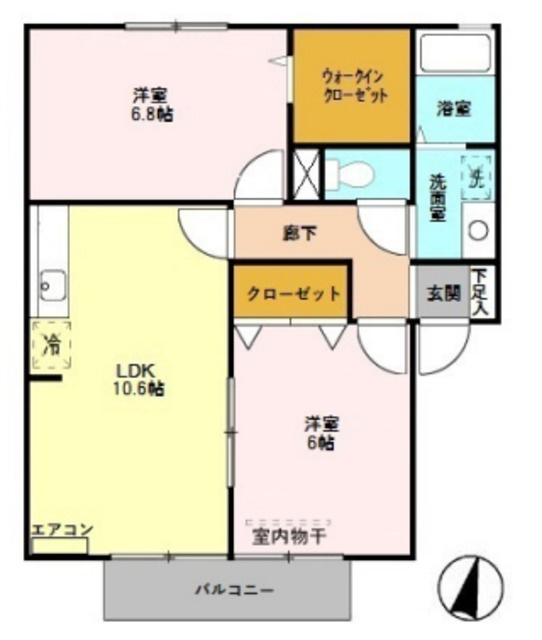 グランシャリオ　Cの間取り|使いやすい間取りです☆