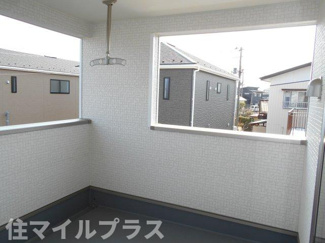 【バルコニー】 | 郡山市富田町大徳南新築一戸建て3棟 | 広々としたバルコニーです