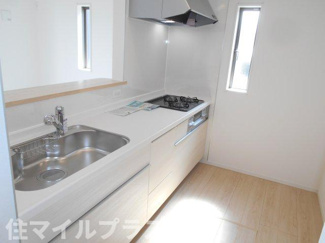 【キッチン】 | 郡山市富田町大徳南新築一戸建て3棟 | コンパクトなキッチンで掃除もラクラク