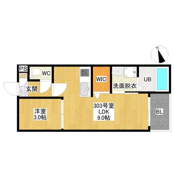 REGALEST　LESATO(レサト)　名古屋市賃貸　仲介手数料無料の間取り