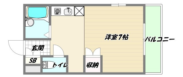 大阪市淀川区西中島５丁目の賃貸マンションの間取り