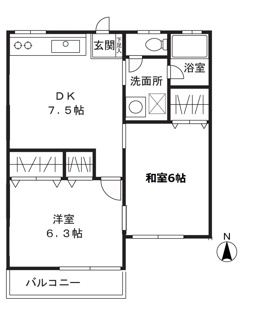 【間取り】 | コーポヨコヤマ