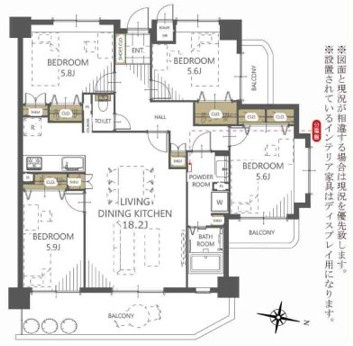 ロフティ天保山公園の間取り