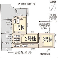 リーブルガーデン京都市北区鷹峯南鷹峯町の区画図