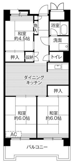【間取り】 | ビレッジハウス品川八潮タワー１号棟