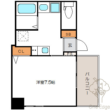 ビガーポリス143松ヶ枝町の間取り