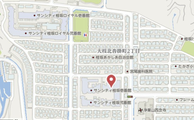 サンシティ桂坂参番館　3階の地図
