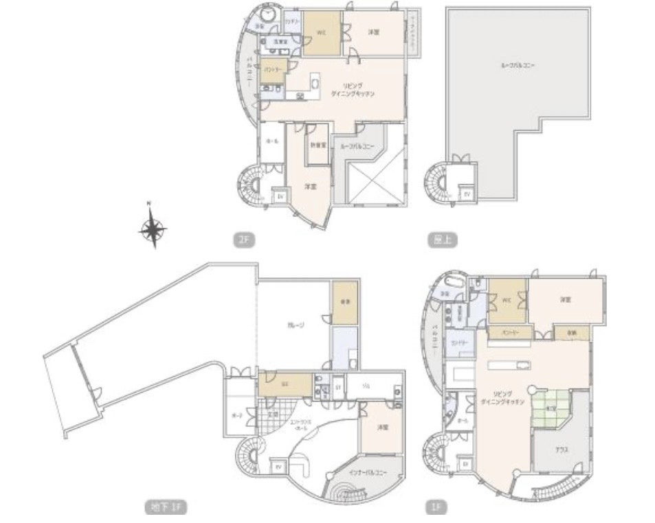 藤沢市鵠沼松が岡１丁目の中古一戸建の間取り