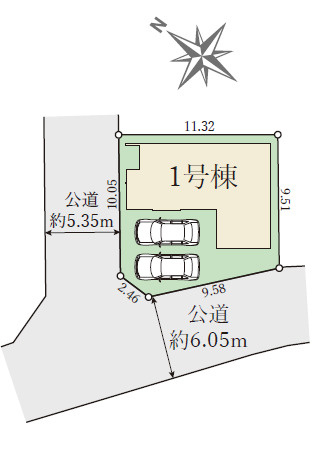 加古川市野口町13期北野（全1棟）1号棟の区画図|1号棟