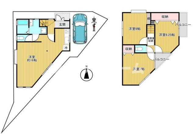 山田東1 中古戸建の外観|おしゃれな外観です