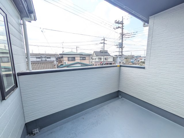 土浦市木田余西台3期　新築戸建てのバルコニー