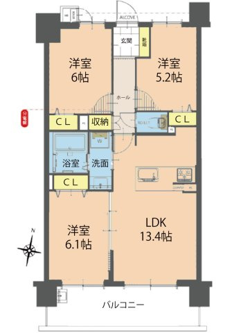 サーパス井口公園前の間取り