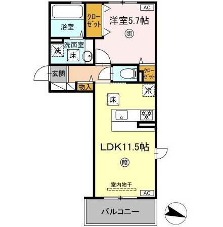 アテリア伍番館の間取り