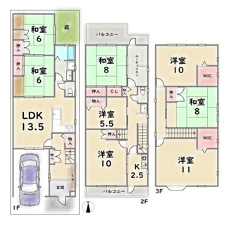 【間取り】 | 中京区西ノ京左馬寮町