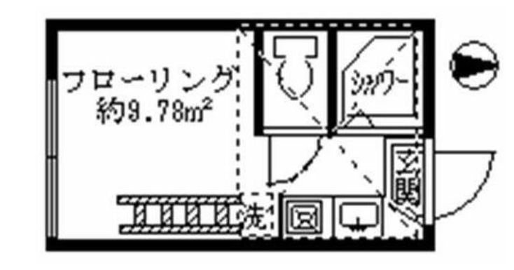フェリスパロットの間取り|ロフト付のワンルーム★
