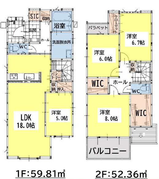Adoble＋八幡西区引野1丁目2期の間取り