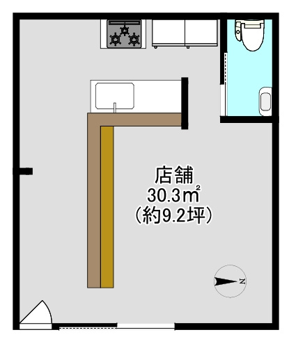 西亀有店舗の間取り