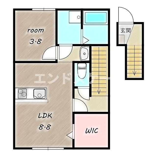 RELUXIA　Bの間取り|高崎、前橋のお部屋探しはエンドスケープまで！お客様の理想お聞かせ下さい♪