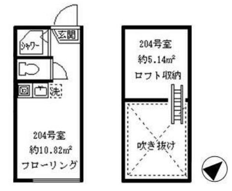 プルミエール野方の間取り|ロフト付のワンルーム★