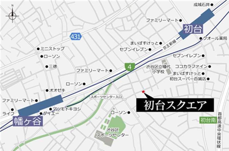 初台スクエアの地図