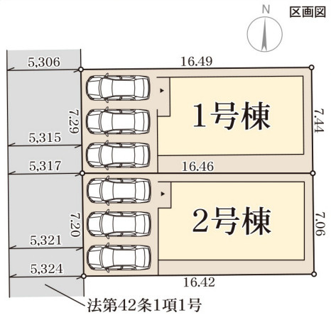 新築戸建　リーブルガーデン曽我部町南条宮田筋の区画図