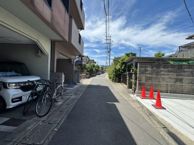 西京区上桂西居町　２号地の前面道路含む現地写真|【南側道路】幅員3.64ｍ
