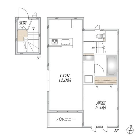 【間取り】 | ヴィラ　トポス