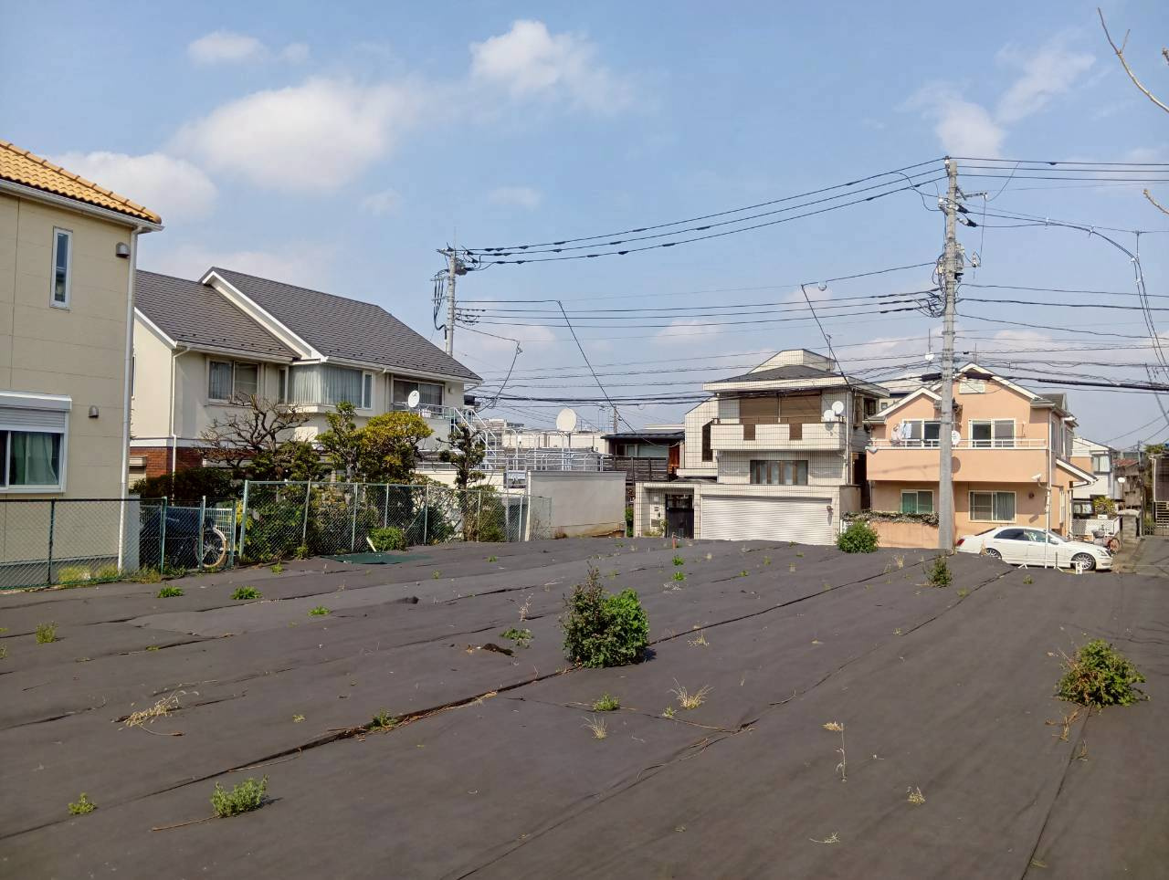 目黒区中根2丁目　建築条件なし売地の外観