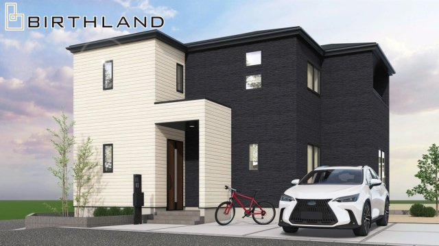 新築戸建・新築建売　郡山市安積町長久保三丁目　安積第三小・安積第二中の外観パース|【1号棟】完成予想図　2026年3月完成予定です！同社完成物件ご内覧可能です♪